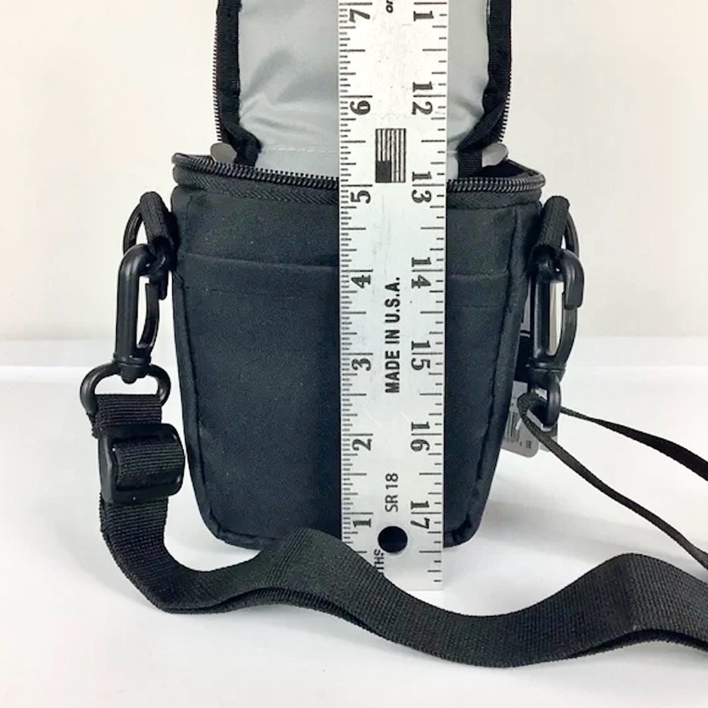 Small Padded Storage Bag 5x5x3" | Camera Case | Case Logic | Black | Crossbody - Picture 9 of 11